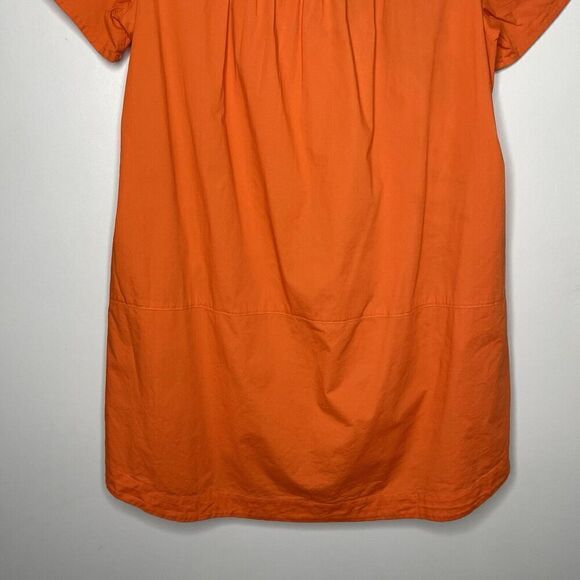 PETER SOM Collective Dress Womens 4 Orange T-Shirt Shift Cotton Stretch Pockets - Picture 10 of 12
